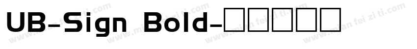 UB-Sign Bold字体转换